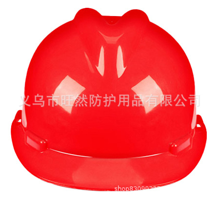 V型建筑工地ABS材质可印字安全帽 电力工程劳保防护头盔详情图5