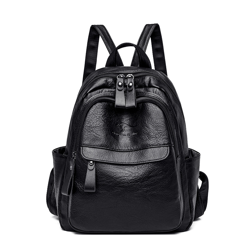 Factory Direct Sales Backpack Women 2024 New Fashion Korean Version Of Everything Single Shoulder Crossbody Fashion Soft Leather Backpack Women Item Picture