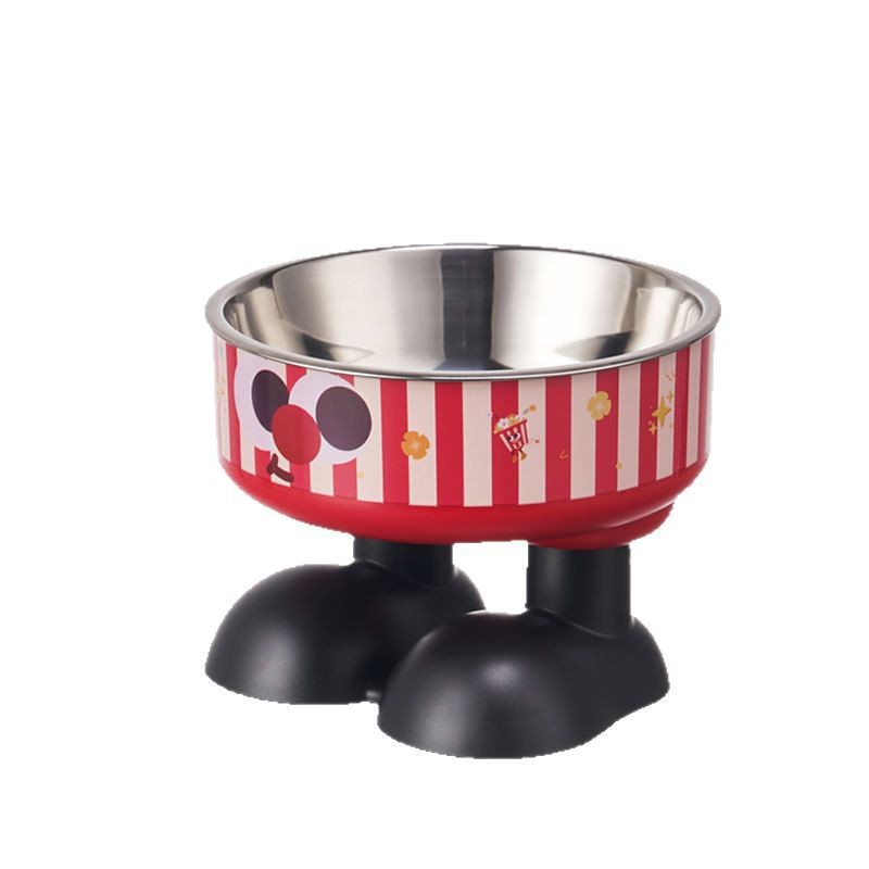 New high-footed stainless steel anti-slip dog food bowl, water bowl, stainless steel rice bowl, rice bowl, cat rice bowl Item Picture