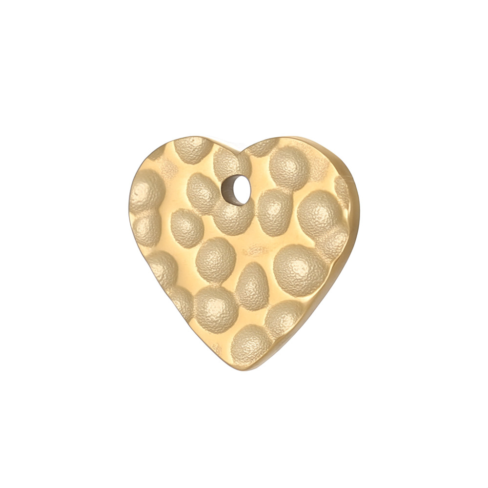 Cross-border best-selling stainless steel pendant texture pattern round plate heart four-leaf clover diy bracelet necklace accessory pic 41