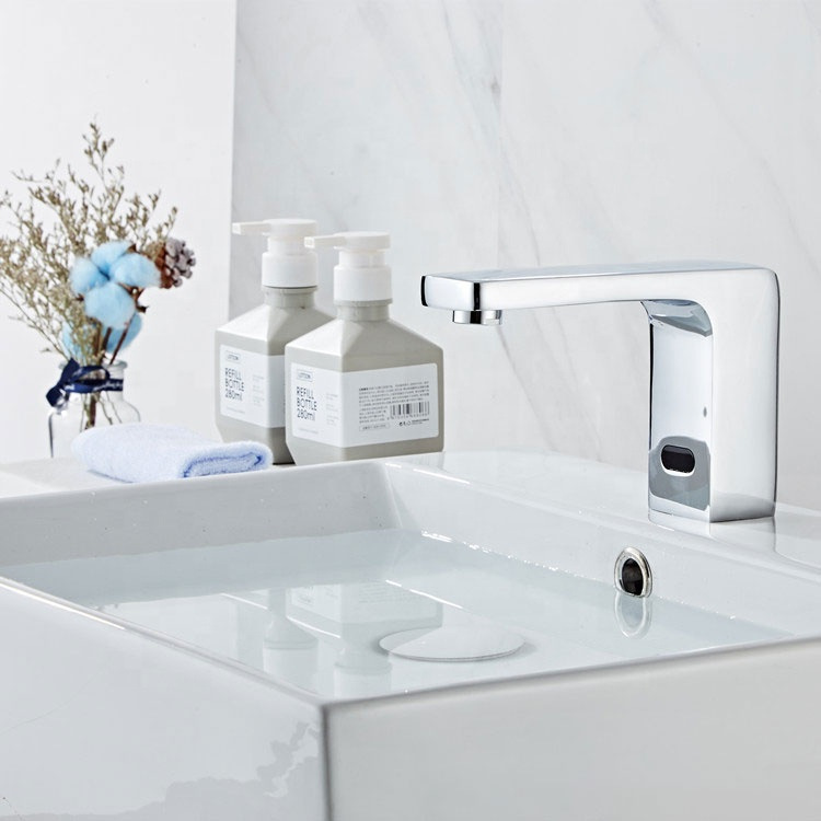 Hotel public infrared hot and cold hand washing machine, smart home sensor faucet, single-cooling fully automatic sensor faucet details Picture