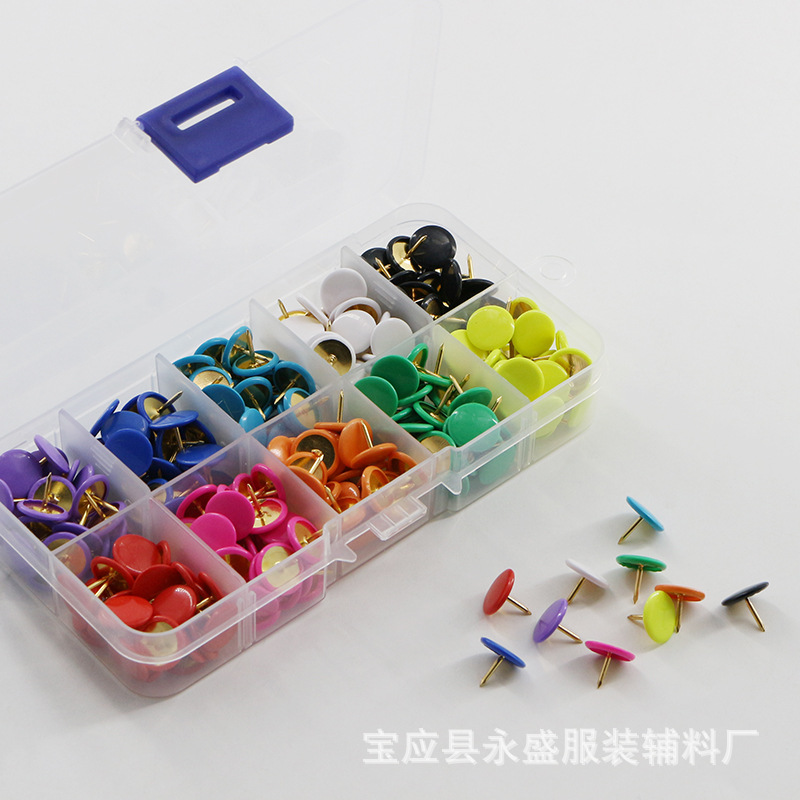 وتمنح شركة تصنيع مسامير ثابتة لأوراق الزخرفة المكتبية من مجموعة أمازون الجديدة المؤلفة من 10 أغلفة من المسامير البلاستيكية Specification image
