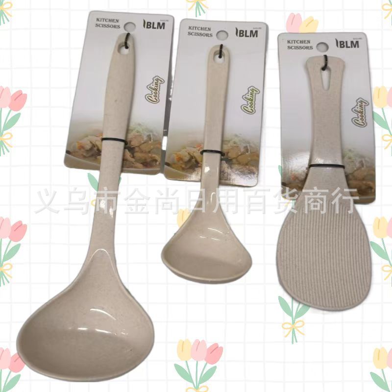 Cooking kitchenware set, daily dining and kitchen non-stick pans, high-temperature resistant silicone spatulas, soup spoons, household silicone spatulas Specification image