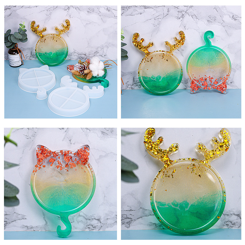 Silicone mold for Christmas deer antlers and cat trays, best-selling candles and handmade soaps on Amazon details Picture