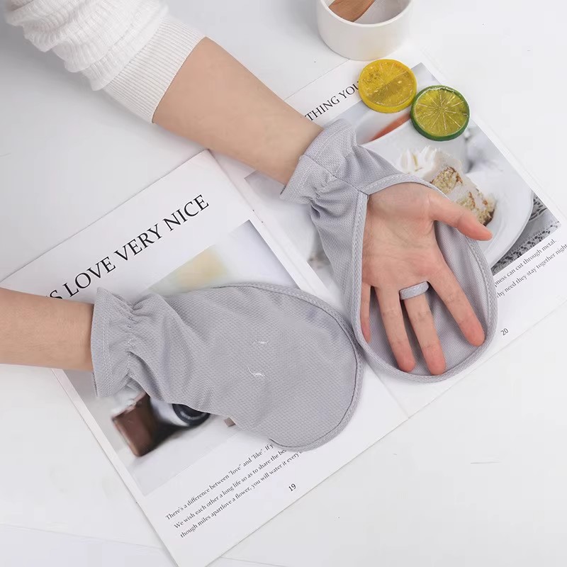 防晒手套女士开车专用夏季薄款短款骑电动车遮阳冰丝露指遮手背白详情图4