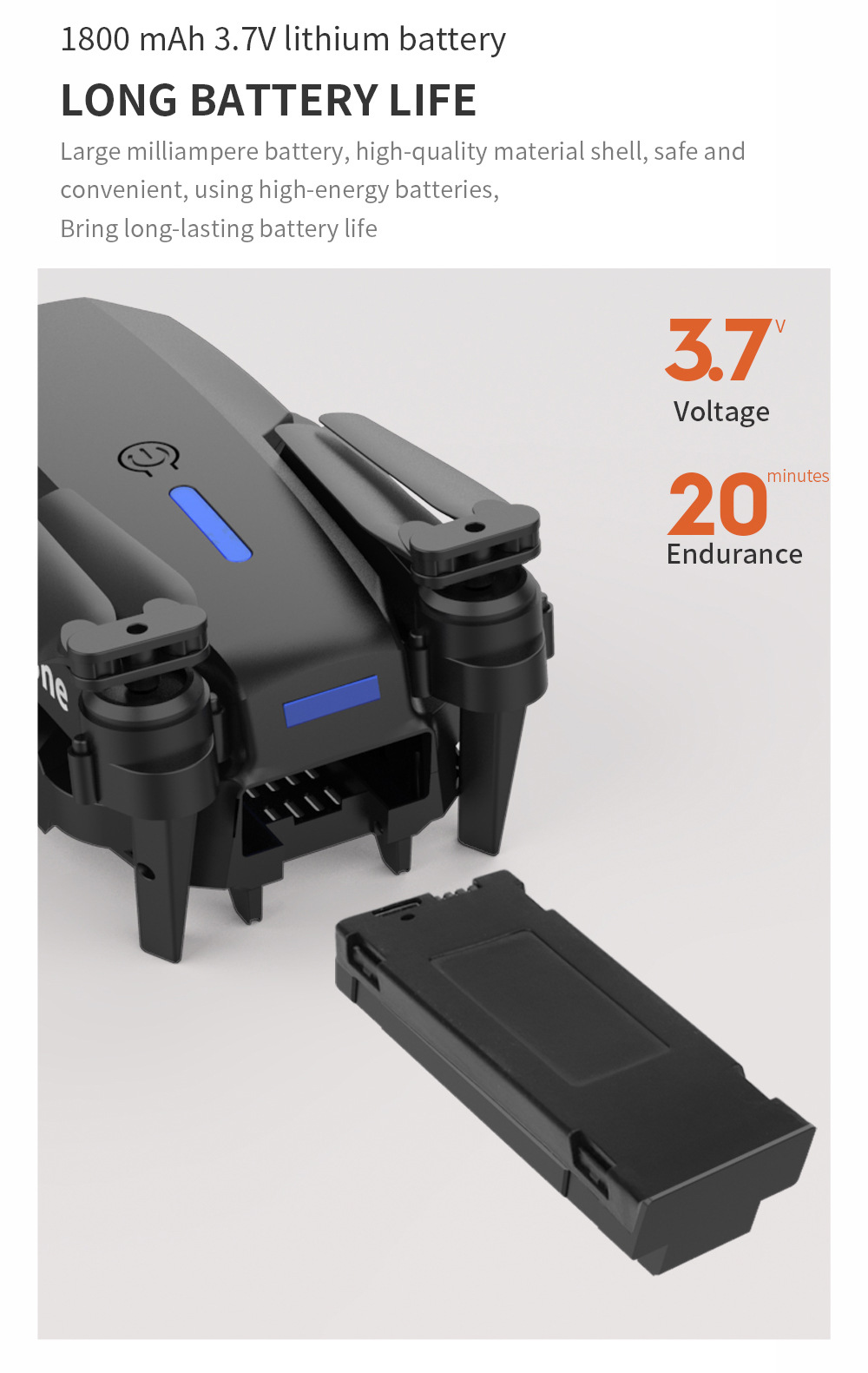 跨境E88高清双摄折叠无人机持久续航易携带智能避障遥控飞机外贸详情13