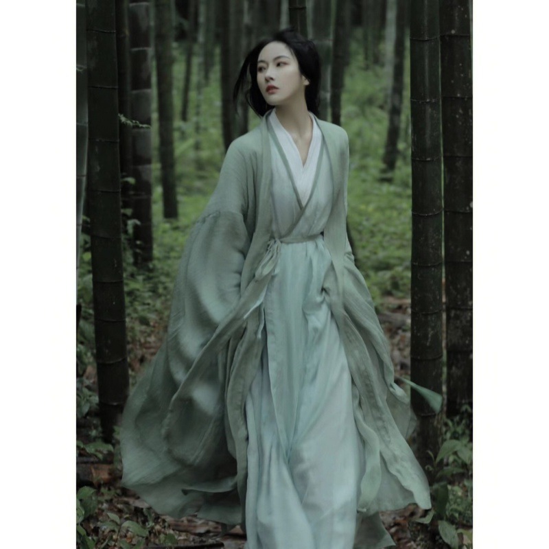 成人汉服清冷系晋制汉服女装新款爆款女古风广袖流仙裙魏晋风古装