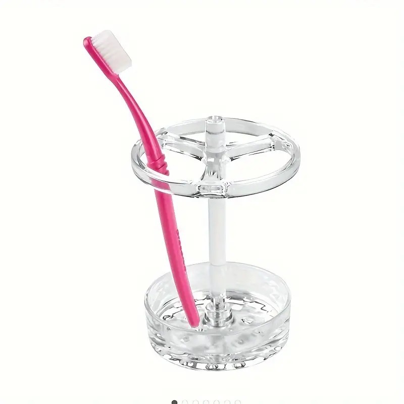 Bathroom toothpaste rack, toothbrush, transparent pen holder, makeup brush, storage rack, simple and high-end feel, desktop, dressing table, multi-functional details Picture