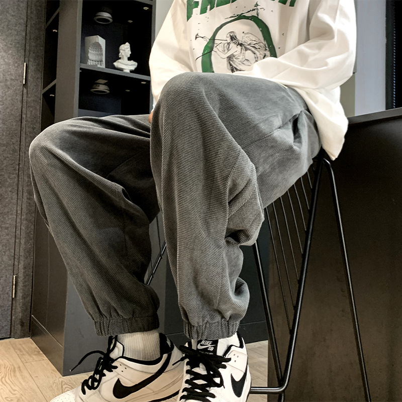 Autumn casual pants, men's retro trend, loose tight-fitting pants, drape, versatile sports pants, trendy brand, Instagram bestsellers, sweatpants Application Scenario