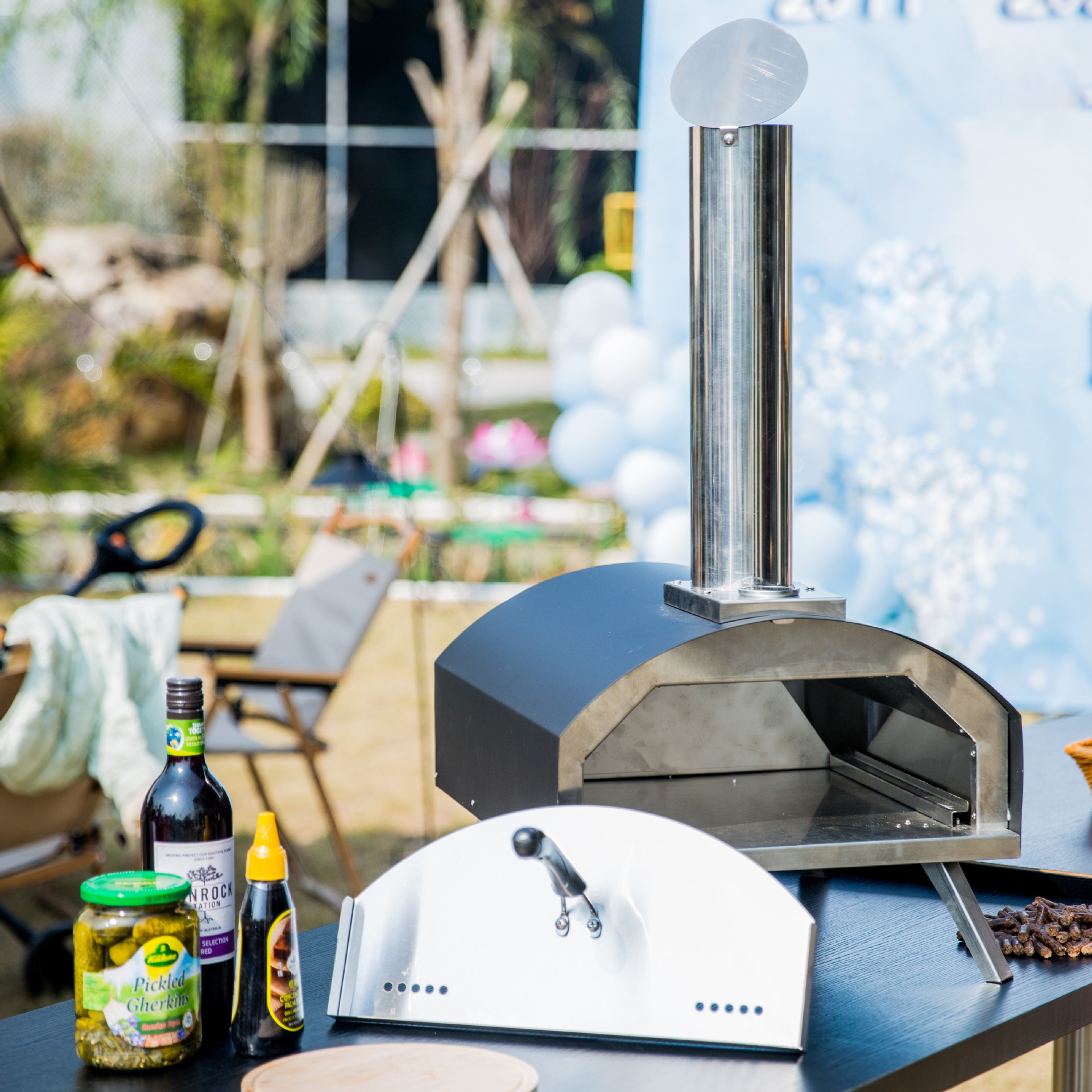 Amazon Outdoor Camping Portable double Layer Insulated firewood fuel pizza oven Pizza oven Specification drawing