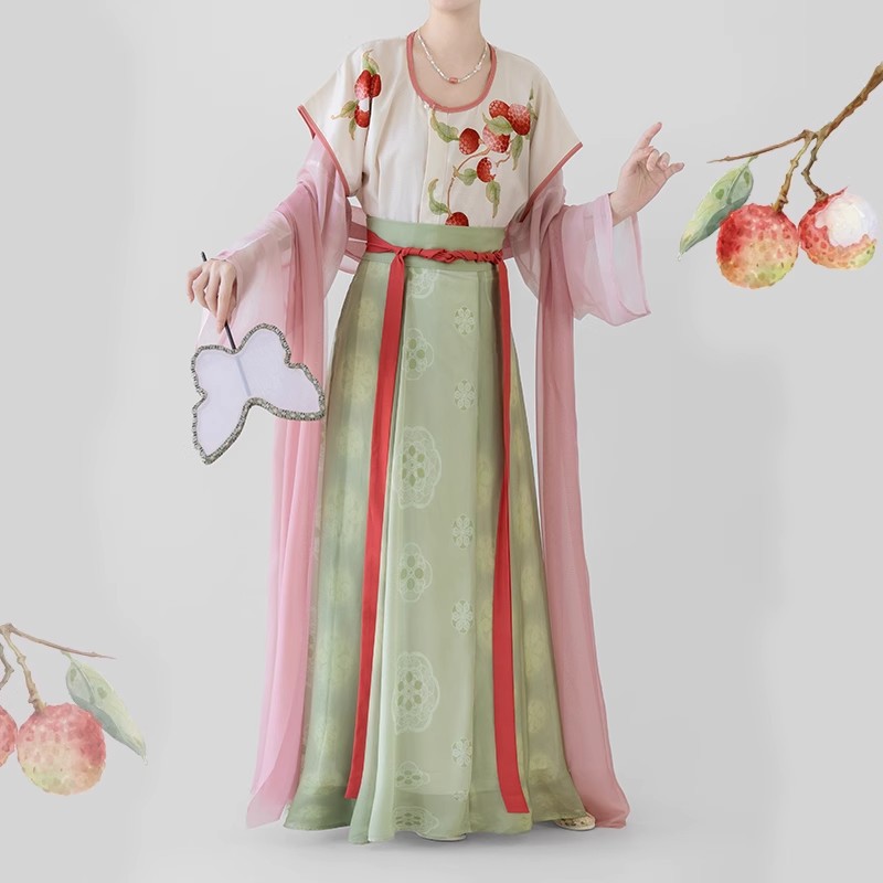 汉服/汉服女/汉家儿女/篁园/民族舞蹈服产品图
