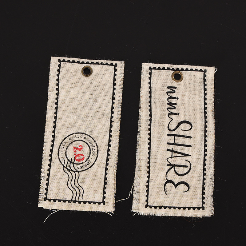 棉带丝印商标织唛领标主唛免费设计衣服标签印标 男女服装辅料布详情图2