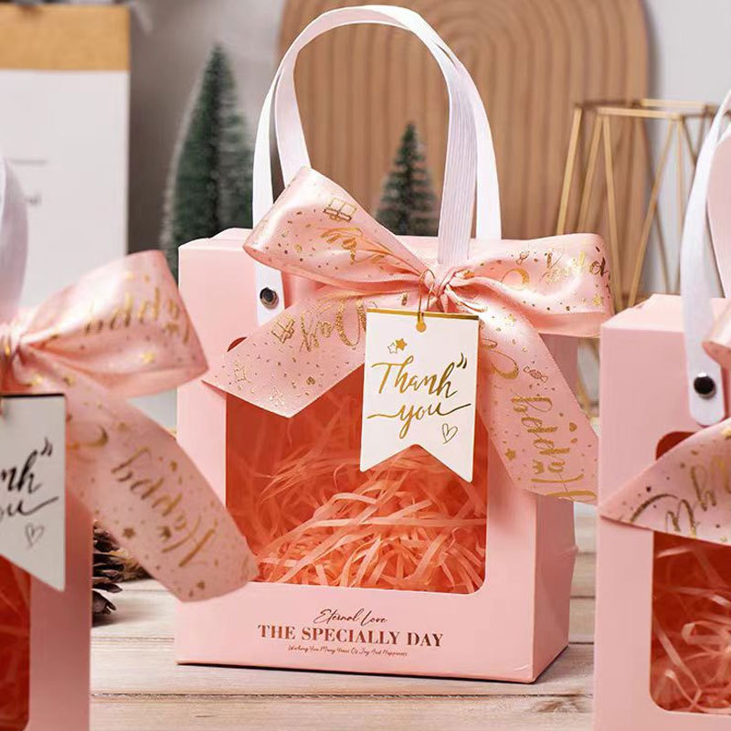 喜糖盒结婚用高级感手提袋礼品袋子透明伴手礼礼盒生日礼物包装盒