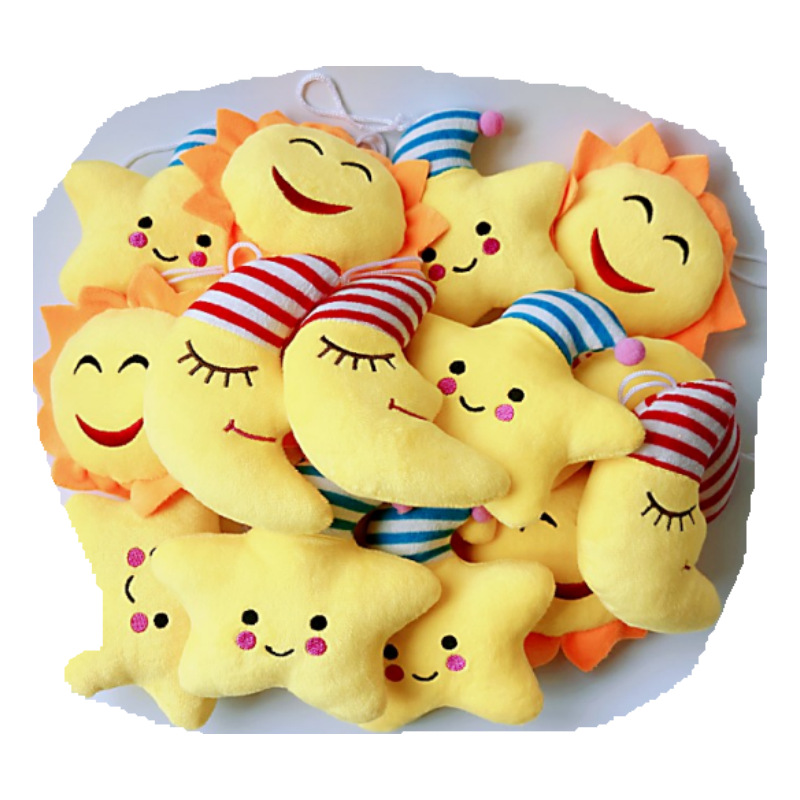 Factory direct sales of sun, star, moon plush toys, pendants, creative curtain buckles, promotional gifts, wholesale Item Picture