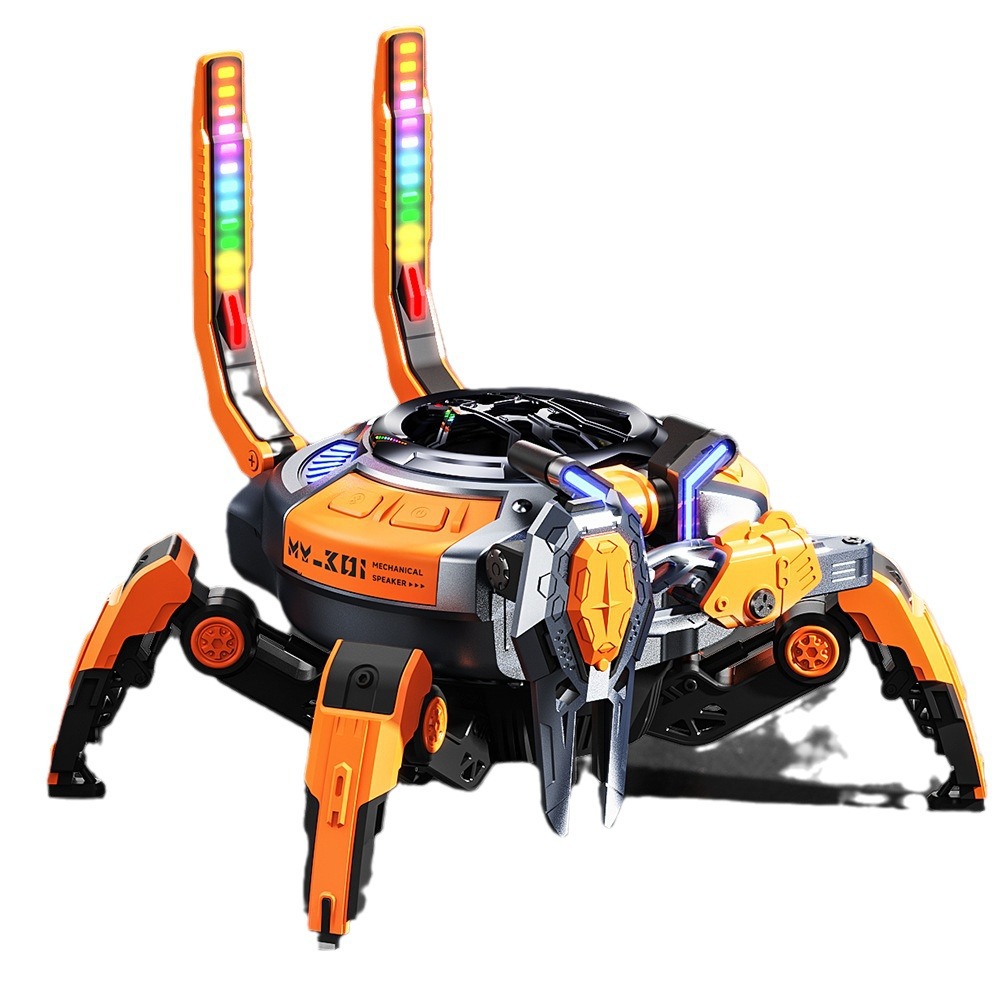 Machine Crab Wireless Bluetooth Speaker Small Subwoofer Combination Mechanical Rgb Lights Decoration Mecha Wind Tws Interconnect Audio Item Picture