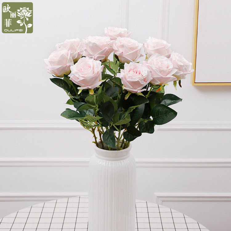 Rose Simulation Flower Wedding Bouquet Decoration Fake Flower Photography Props Plastic Flower Wholesale Simulation Rose Application Scenario