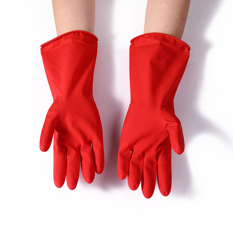 Wholesale of new latex gloves, kitchen rubber gloves, multi-color laundry, dishwashing, household cleaning gloves and utensils details Picture
