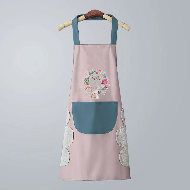 可擦手围裙女厨房防水防油夏季家用可爱时尚新款做饭工作女士套袖详情图4