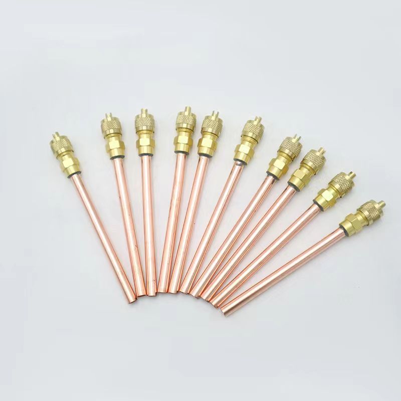 In stock supply of refrigerator liquid filling valve, copper fluorine-filled liquid filling check valve 6.35 needle valve, refrigeration, air conditioning and cold storage accessories