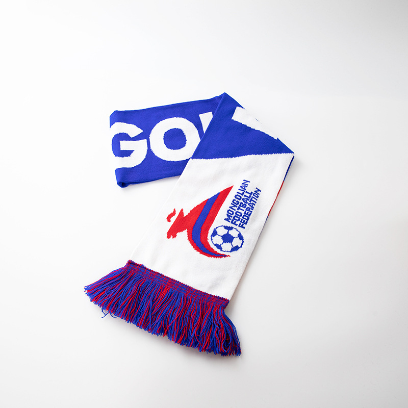 Factory direct sales of high-density custom LOGO knitted scarves for Euro Cup fans in autumn and winter Application Scenario