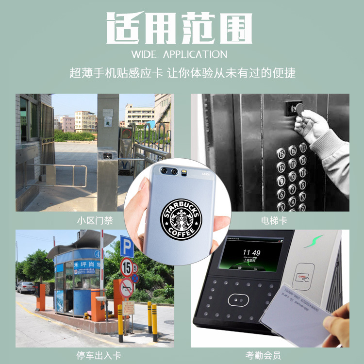 IDIC ultra-thin mobile phone NFC access control card sticker simulates the ID copy card 5577 for the elevator door of the property management unit in the community Application Scenario