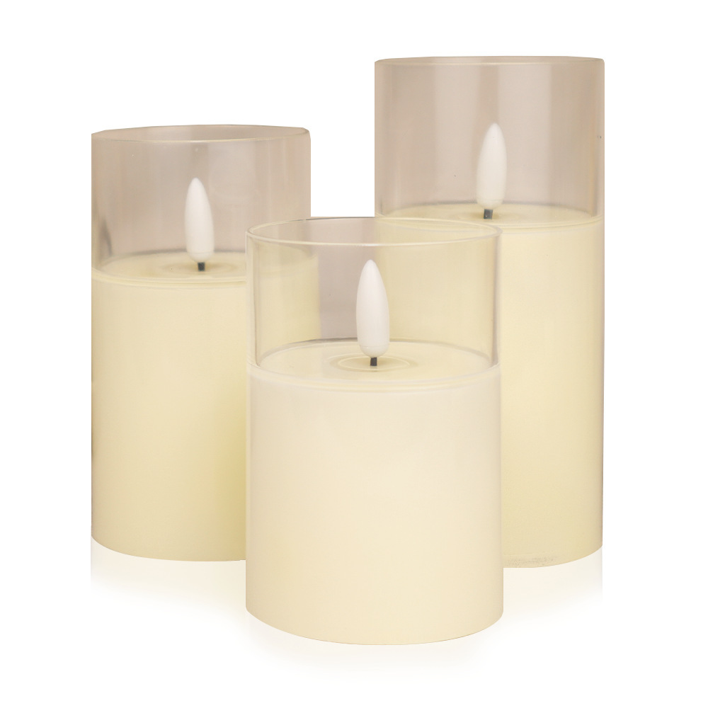 Factory supply: Small-scale wholesale of led electronic candles, acrylic cup-shaped 3D bullet head simulation smokeless flame Item Picture