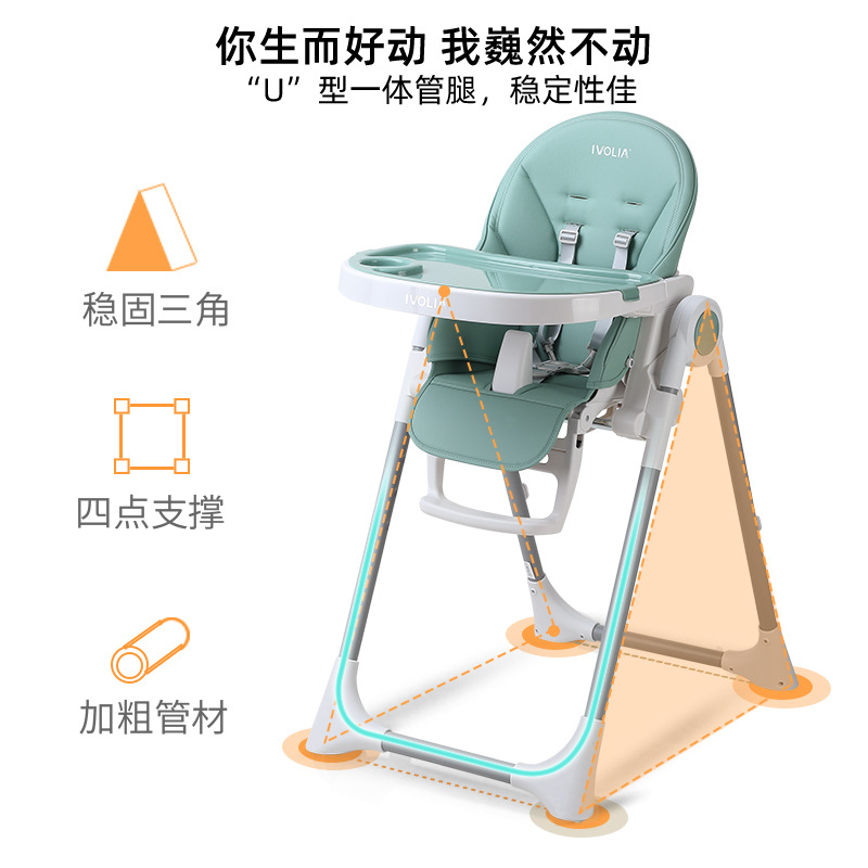 宝宝餐椅多功能便携式可折叠儿童餐椅家用吃饭婴儿餐桌椅子详情图2