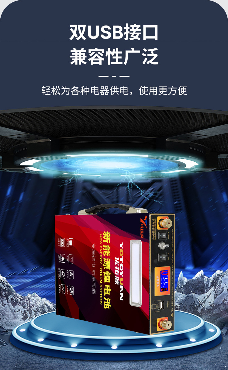 Wholesale of portable outdoor large-capacity 12V lithium battery ternary polymer mobile power banks, electrical and electronic batteries pic 10