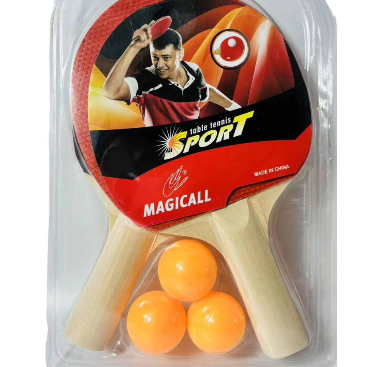 Macgregor Table Tennis Racket Beginner Training Suction Card Table Tennis Racket 2027 Horizontal Racket Set White Handle Item Picture
