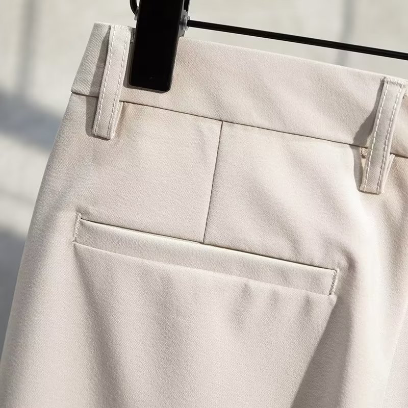 2025 New style casual pants for men, spring and autumn, men's summer, thin stretch, men's trousers, 9-inch long pants details Picture