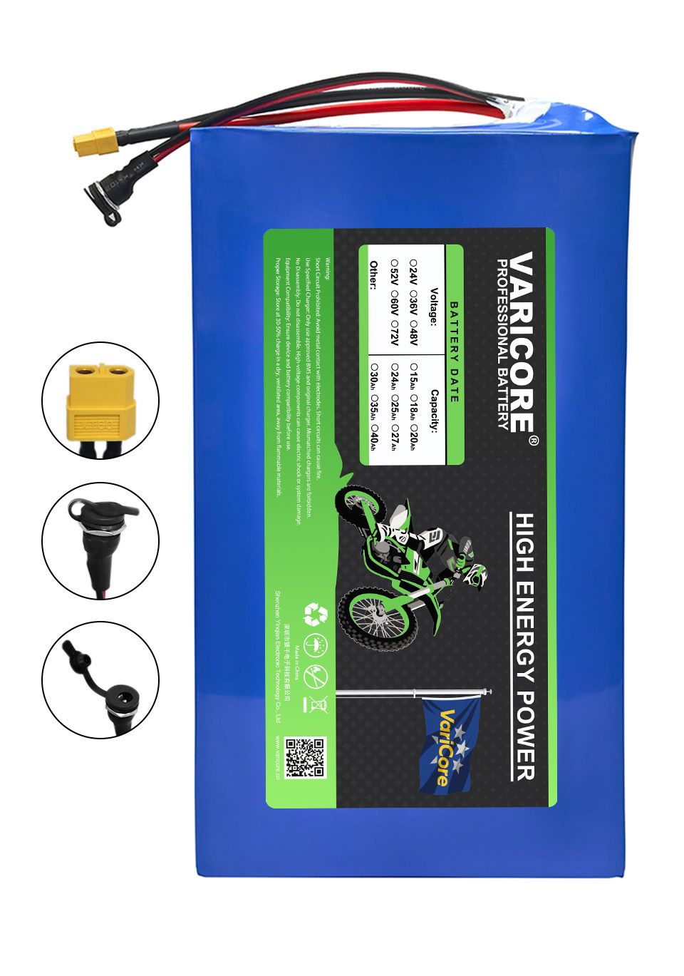VariCore 3.7V21700 battery cells 48V 30AH, 35AH, 40AH large-capacity power lithium battery packs for electric vehicles and bicycles pic 4