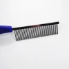 Cat needle comb, hair removal comb, long and short teeth single-row comb, stainless steel pet comb, dog grooming comb Specification image