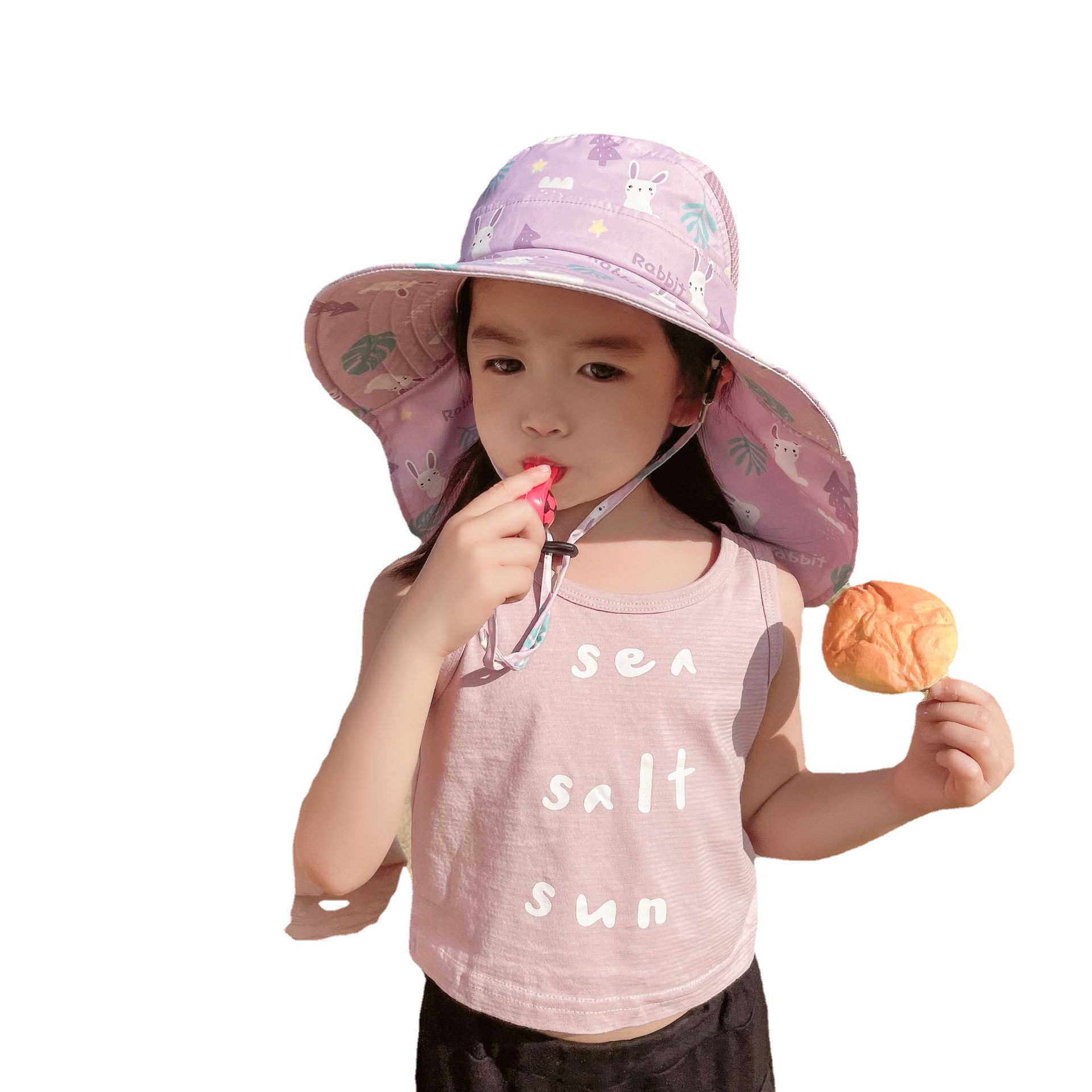 Children 2 To 10 Years Old Sun Shawl Hat Baby Sun Hat Girl Fisherman Hat Boy Sun Hat Beach Hat Item Picture