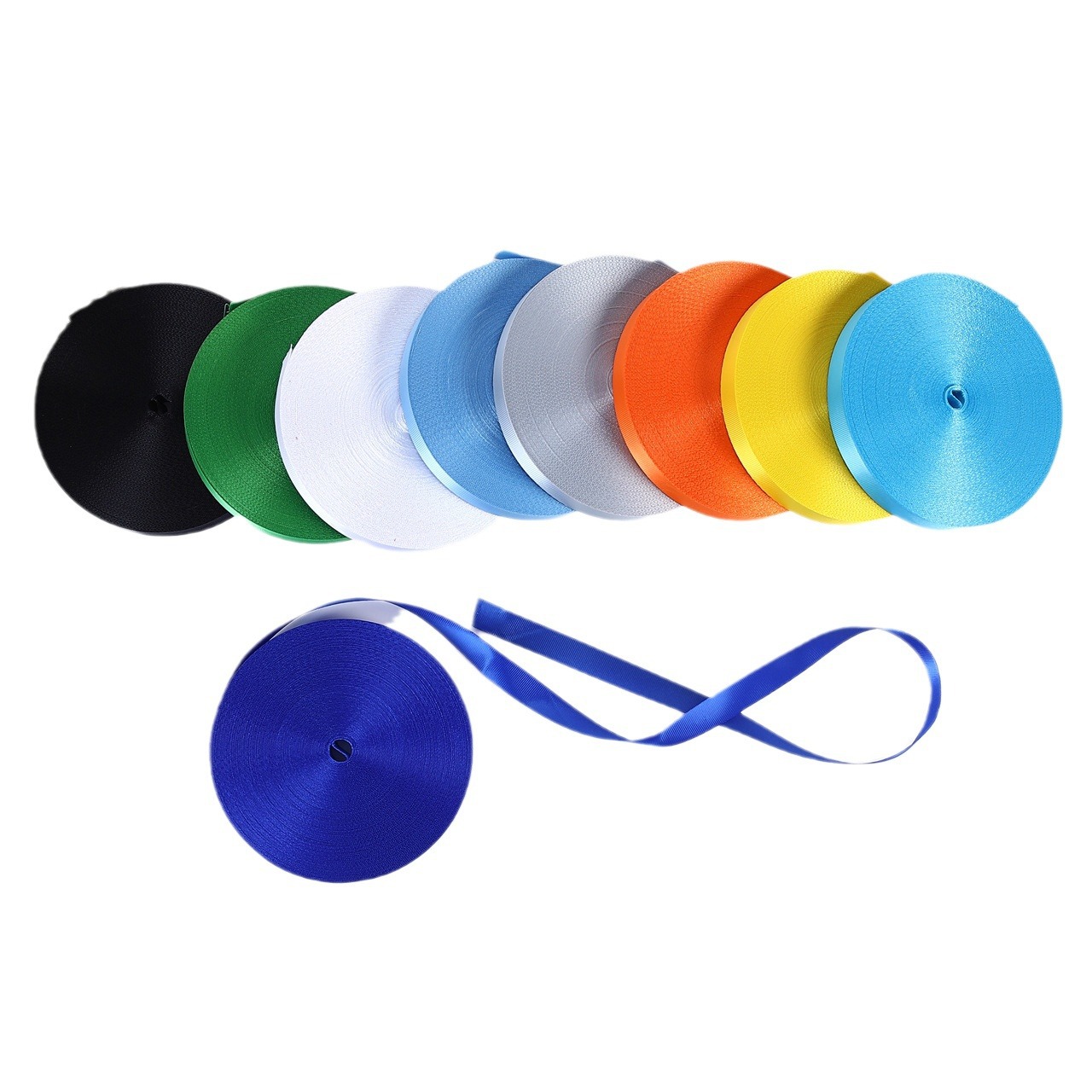 The manufacturer offers wholesale of imitation nylon fine-textured webbing, colored yarn straps, luggage accessories and outdoor product straps in stock Item Picture