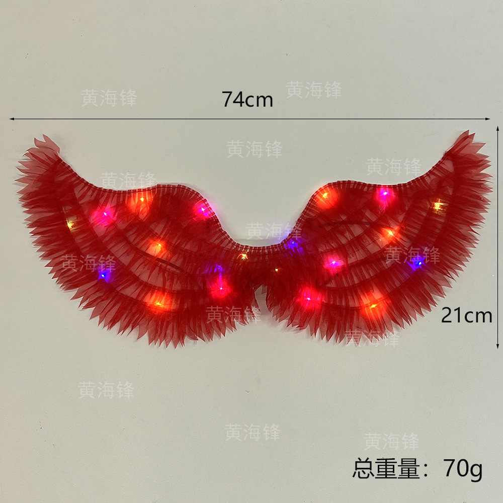 Children Cos Angel Wings Fairy Can Fold Luminous Wings Girls Dance Performance Wings Back Wholesale details Picture