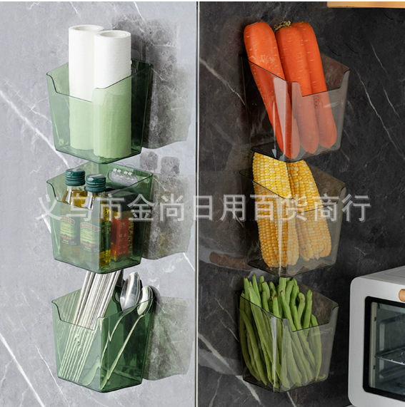 Refrigerator storage box, food preservation box, fruit and sundries, ginger and garlic storage box, kitchen small hanging basket