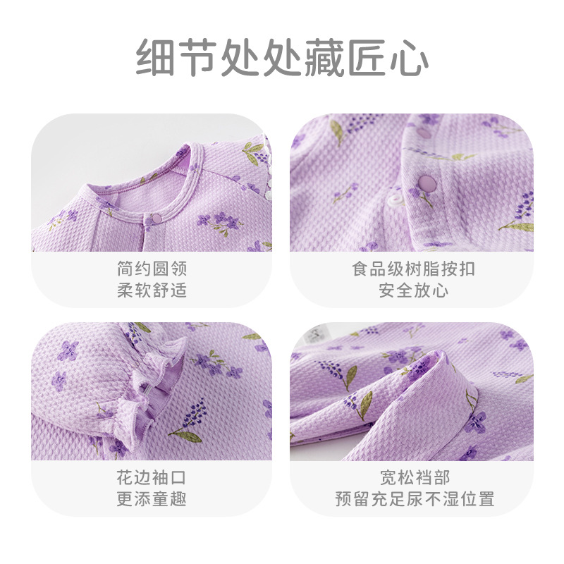 Baby girl one-piece dress for spring and autumn, long-sleeved one-piece dress for babies, baby crawling suit, autumn baby clothes Specification image