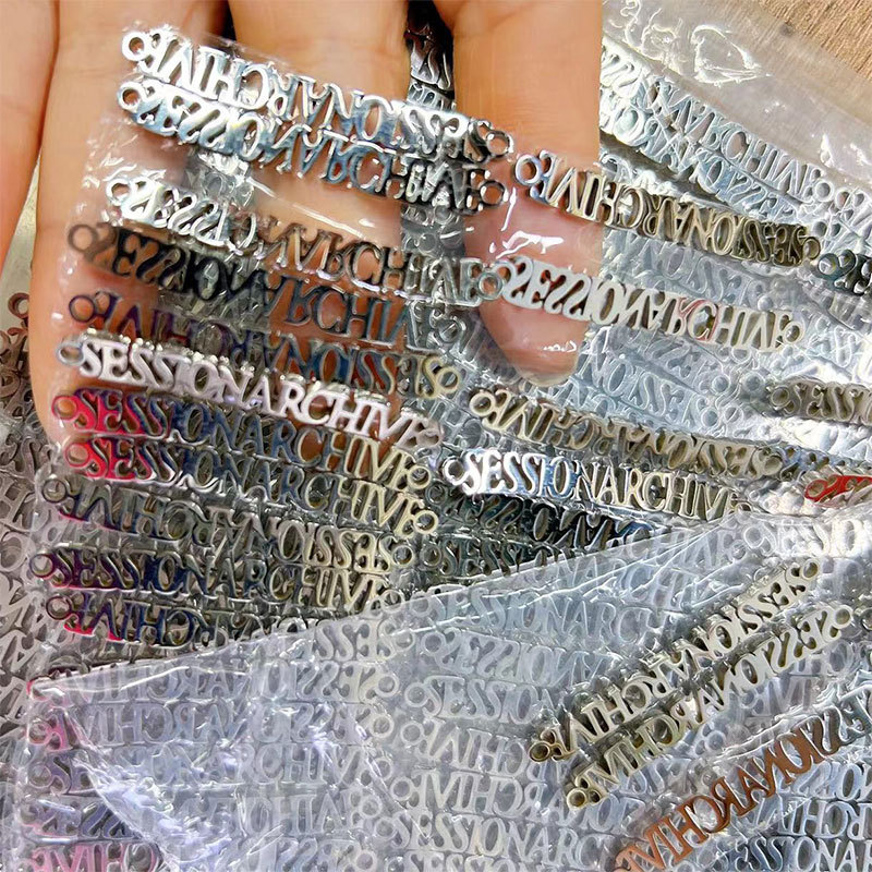 Cross-border best-selling stainless steel letter strip cutting DIY jewelry accessories pendant accessories AliExpress cross-border wholesale Specification image