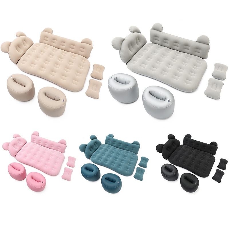 Wholesale of factory vehicle-mounted inflatable beds, rear inflatable pads for household sedans, and outdoor flocking vehicle-mounted inflatable beds Item Picture
