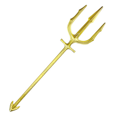 Golden Aquaman Trident Weapon Cosplay Props Rubber Model Movie Version Dc Justice League Gift Item Picture