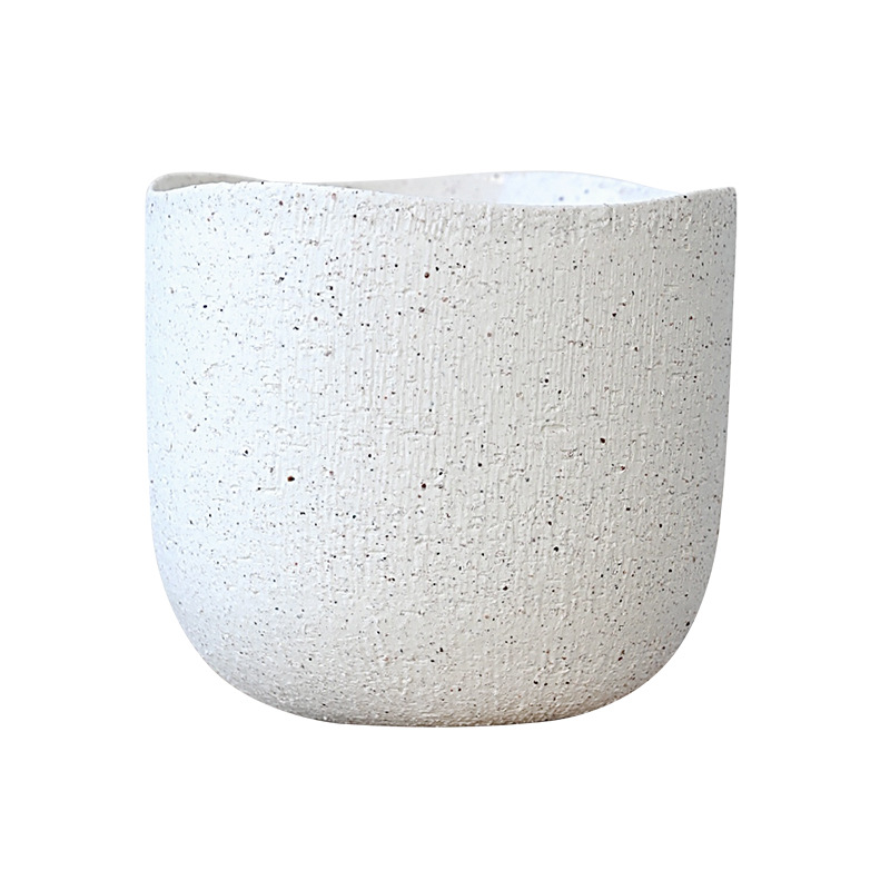 水泥花盆/花盆/塑料花盆/红陶小花盆/仿真塑料花盆室内白底实物图