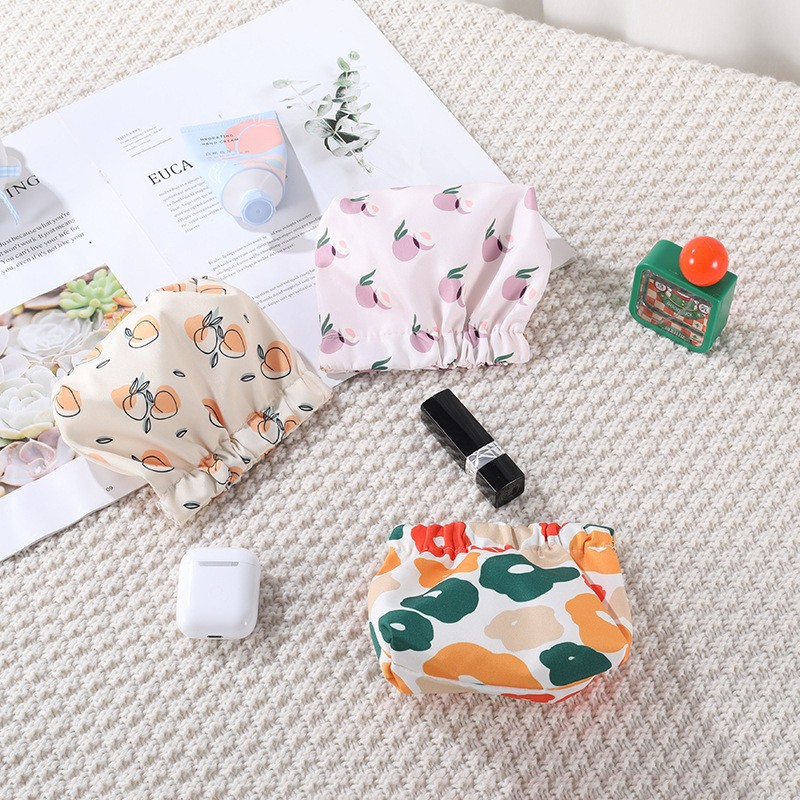 Women's Lipstick Organizer Portable Shrapnel Self-Closing Printed Makeup Bag Mini Key Change Carry-On Bag details Picture