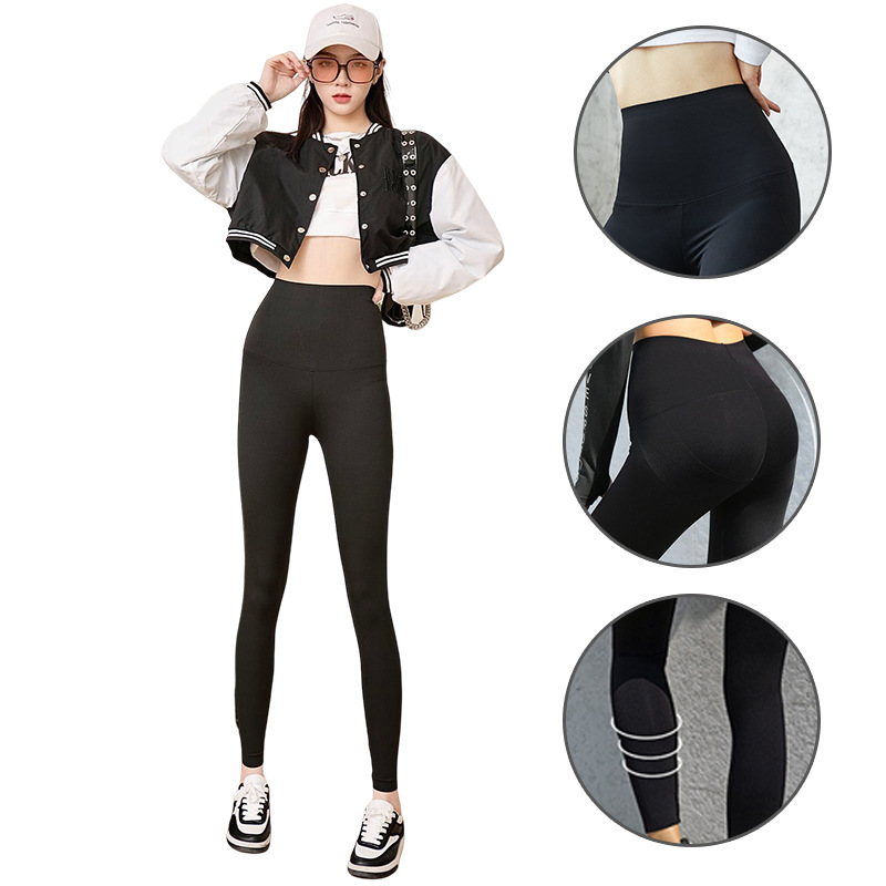 Wholesale of 2022 new high-waisted Barbie pants for women, slimming up, reducing belly and lifting buttocks, shark pants, and elastic leggings for outerwear