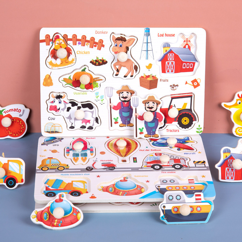 Montessori Early Education Hand Grasping Board Jigsaw Digital Shape Building Blocks For Toddlers 1-2 Years Old Puzzle Matching Panel Toys Application Scenario