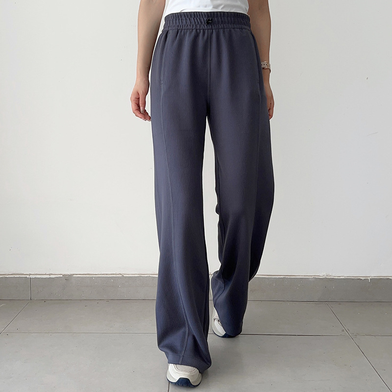 lulu's same style of "divine Pants" - threaded style, lulu's same style of modal casual loose outerwear women's straight-leg pants Item Picture