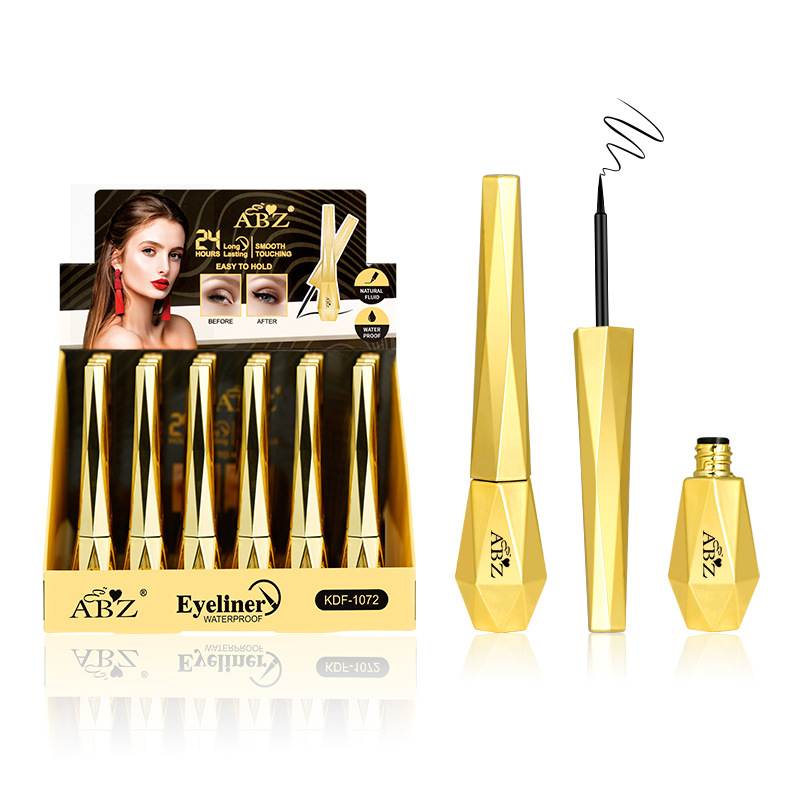 跨境ABZ外贸现货眼线液瓶笔不易晕染顺滑防水眼线液彩妆加工批发