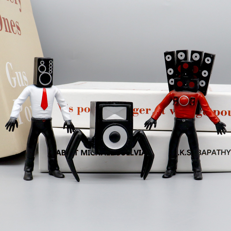 Wholesale and consignment of parody game Toilet Man Battle, Surveillance Man, sound Man model figurines, desktop ornaments and sets Application Scenario