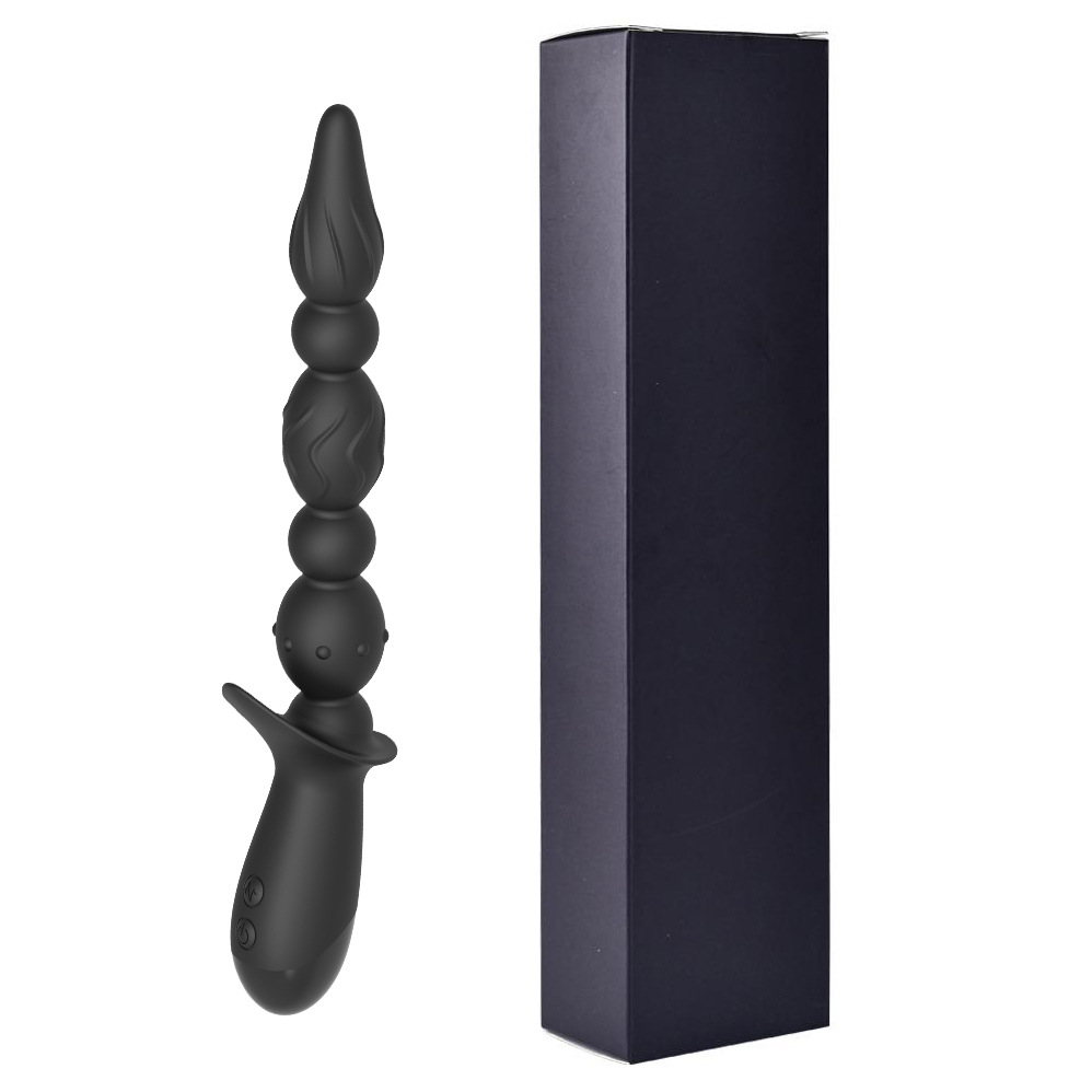 Silicone electric pull bead 10-frequency strong vibration electric anal plug USB charging anal plug toy adult products Item Picture