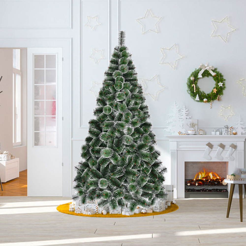 The Source Factory Rolling White Green Pine Needles Christmas Decoration Supplies Simulation Of A Falling Christmas Tree