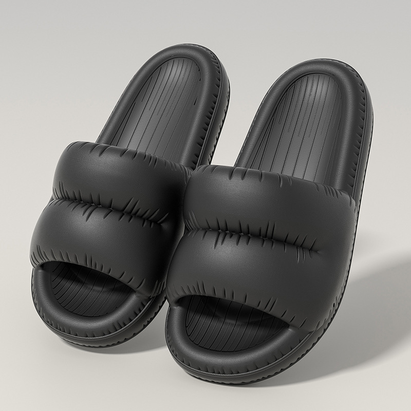 Step On The Soft Soled Slippers Female Summer Indoor Home Comfortable Light Bathroom Living Room Couple Men Wear Cold Shoes details Picture